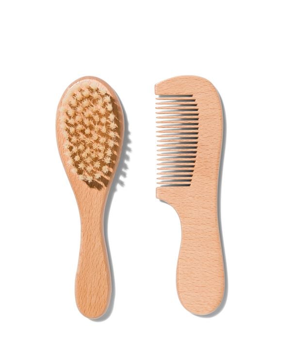 Peigne et brosse en bois